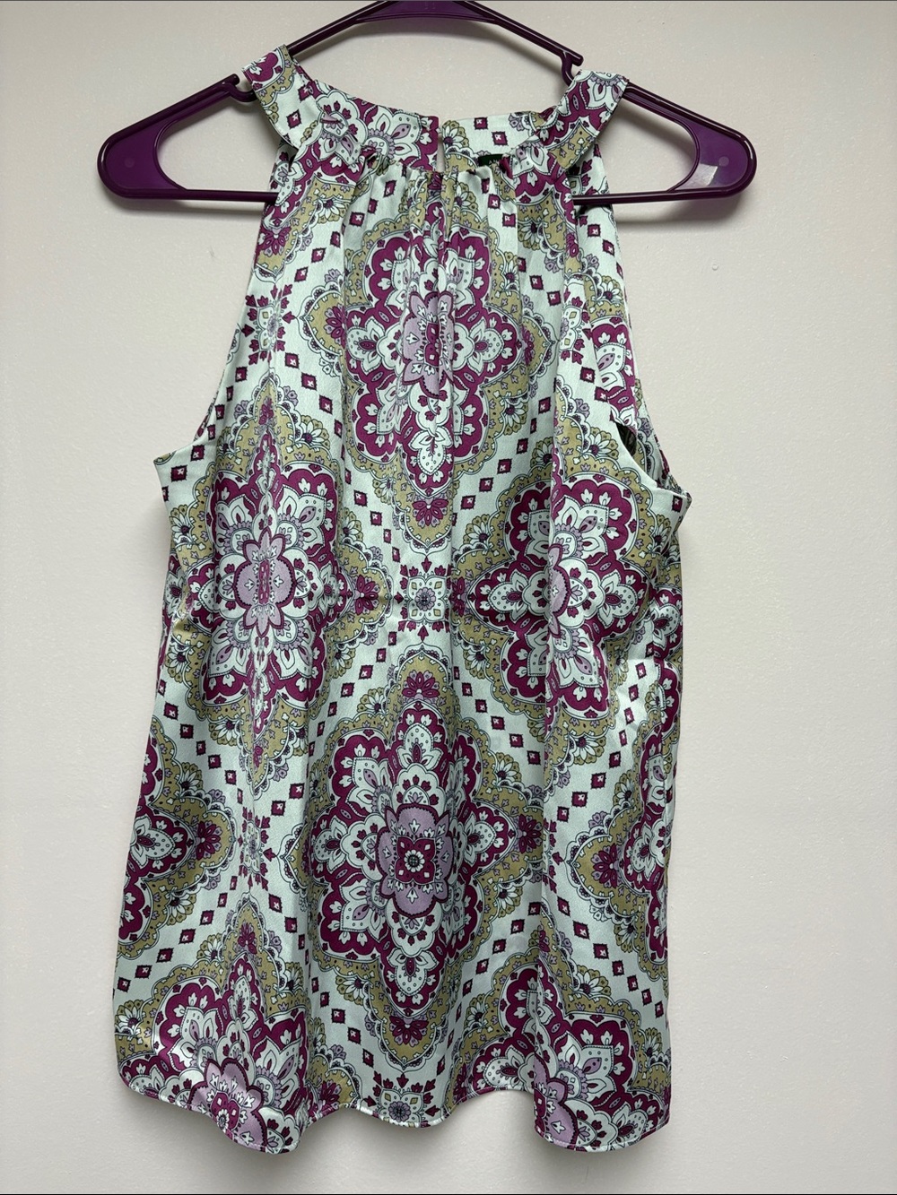 Ann Taylor Medium Paisley Medallion Halter Blouse Top NWOT
